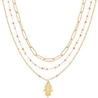 Stacked Layered Pendant Necklace