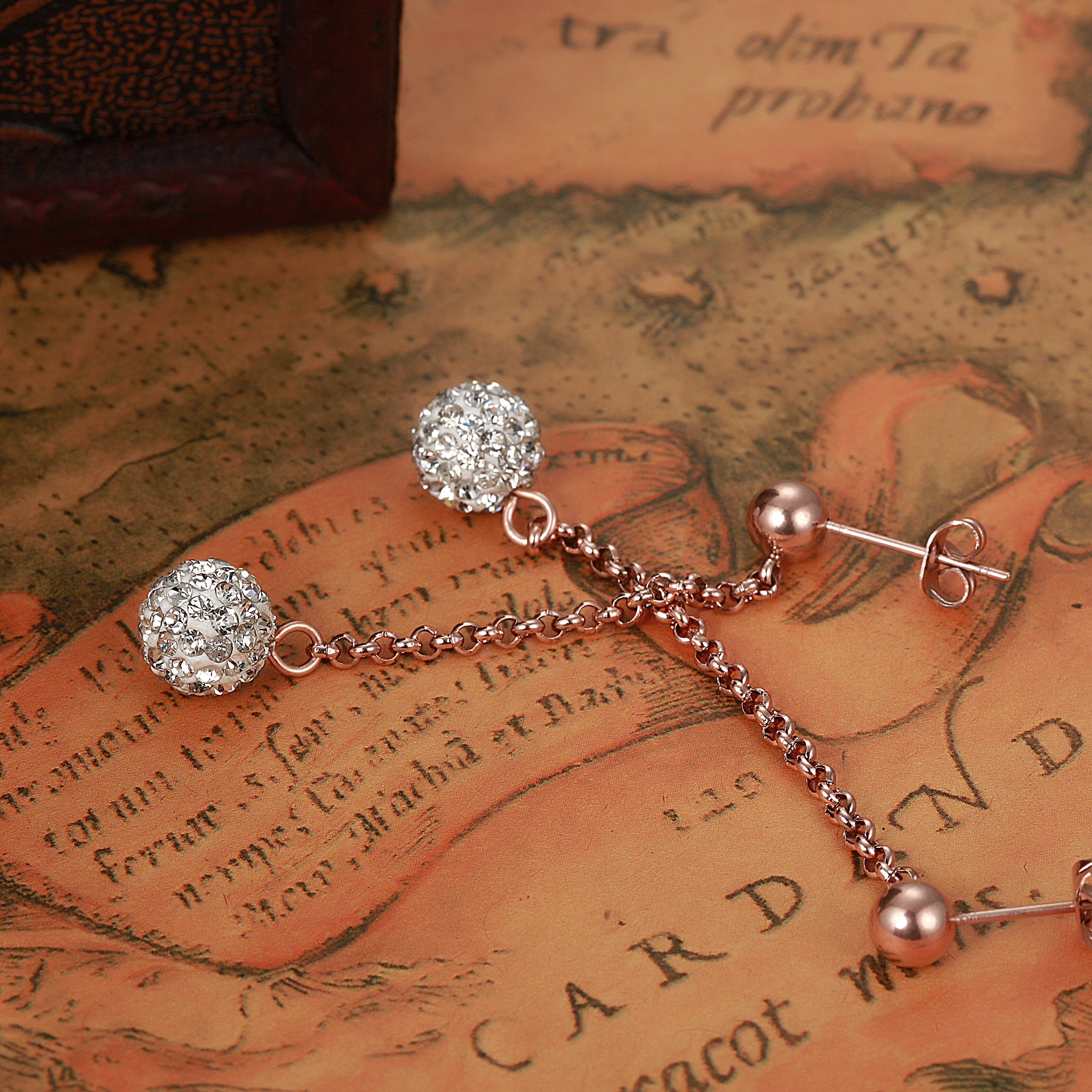 Chain With CZ Ball Studs