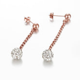 CHAIN WITH CZ BALL EARRINGS