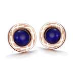Sapphire Round Studs