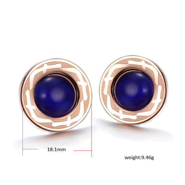 Sapphire Round Studs