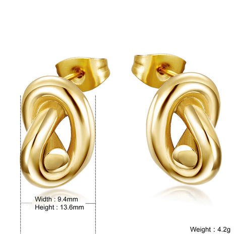 Silver Knot Studs