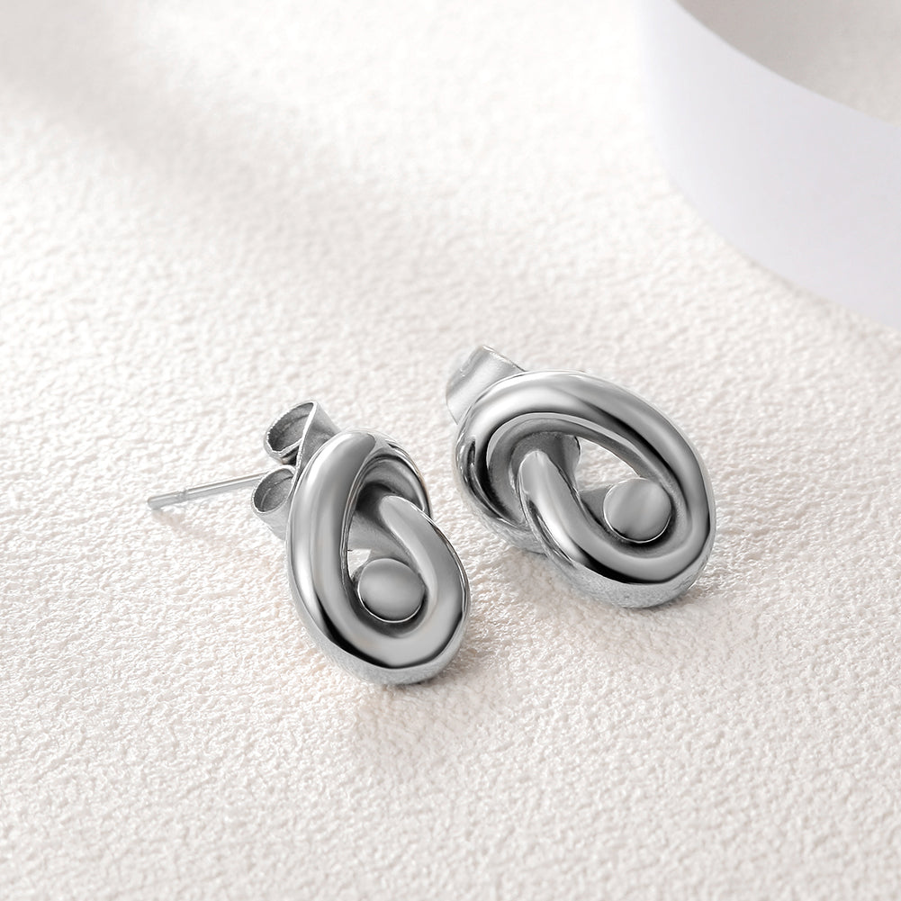 Silver Knot Studs