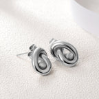 Silver Knot Studs