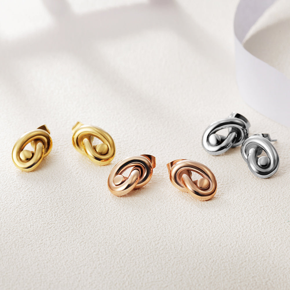 Silver Knot Studs