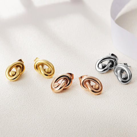 Silver Knot Studs