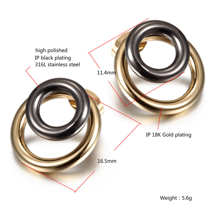Double Hoop Studs