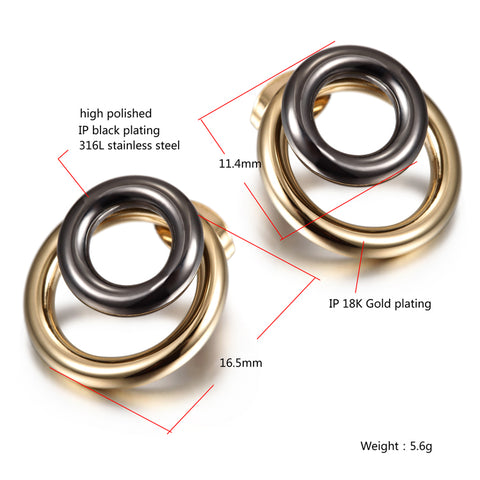 Double Hoop Studs