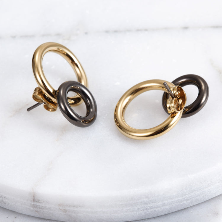 Double Hoop Studs
