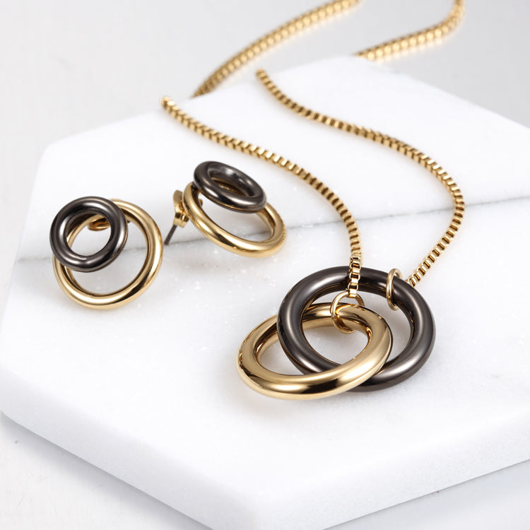 Double Hoop Studs