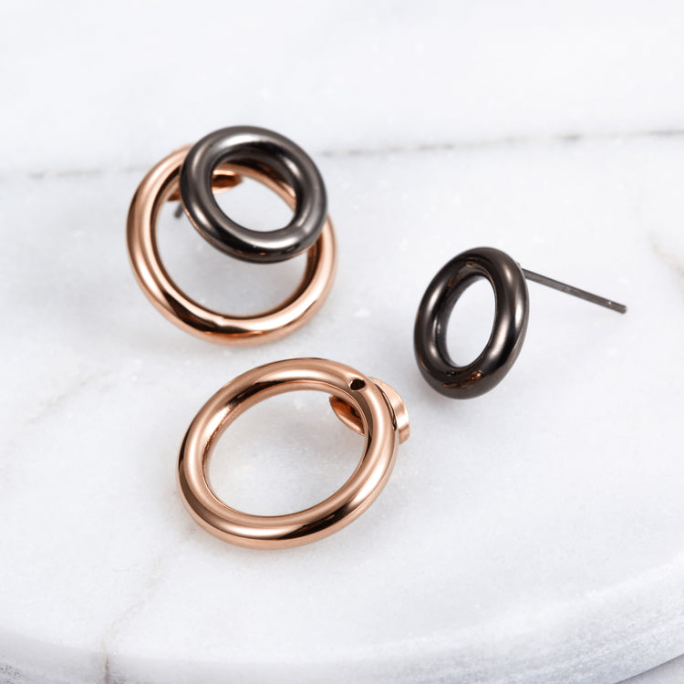 Double Hoop Studs