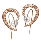 Half Heart With Pearl Studs