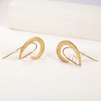 Half Heart With Pearl Studs