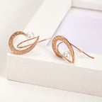 Half Heart With Pearl Studs