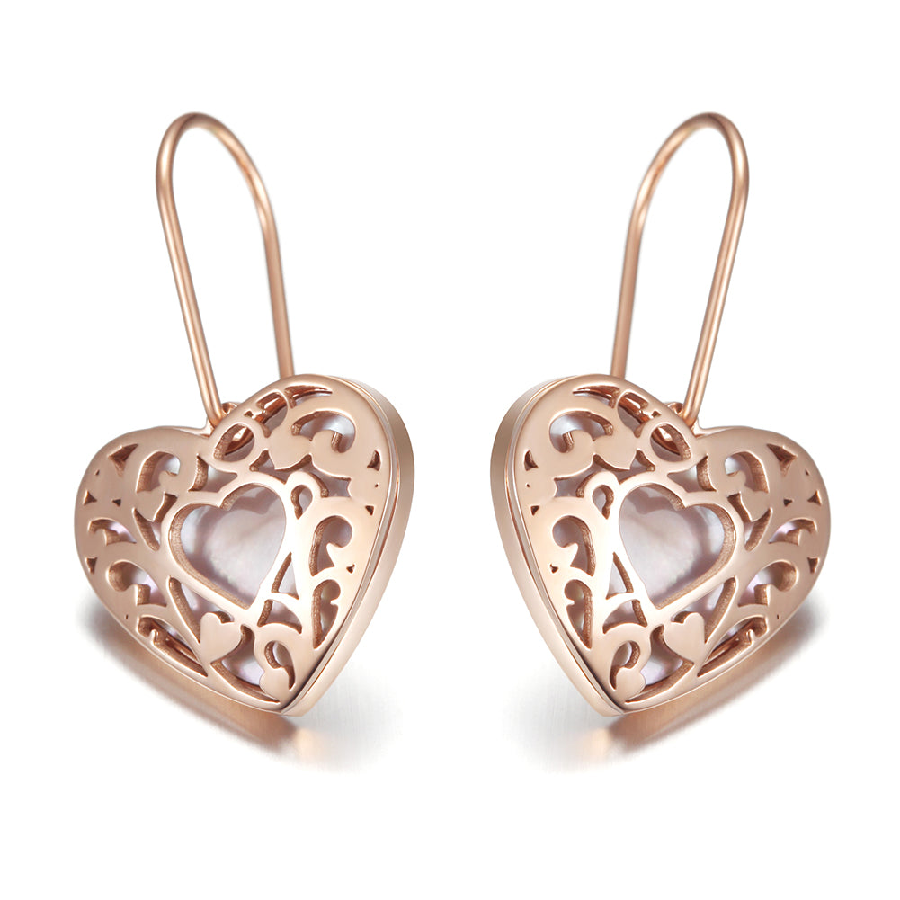 Hollow Out Heart Earrings