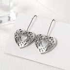 Hollow Out Heart Earrings