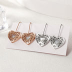 Hollow Out Heart Earrings