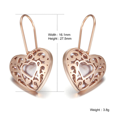 Hollow Out Heart Earrings