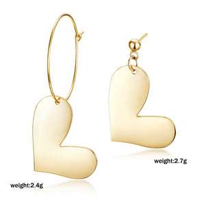 HEART STUD AND HOOP EARRINGS