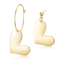 HEART STUD AND HOOP EARRINGS