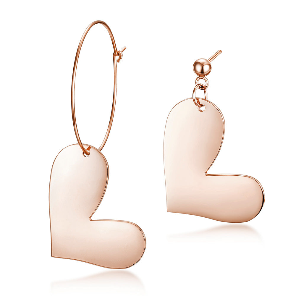 HEART STUD AND HOOP EARRINGS