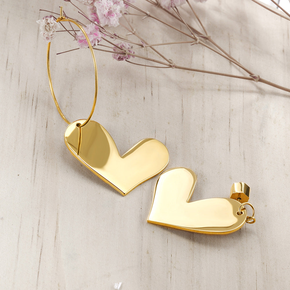 Heart Stud and Hoop