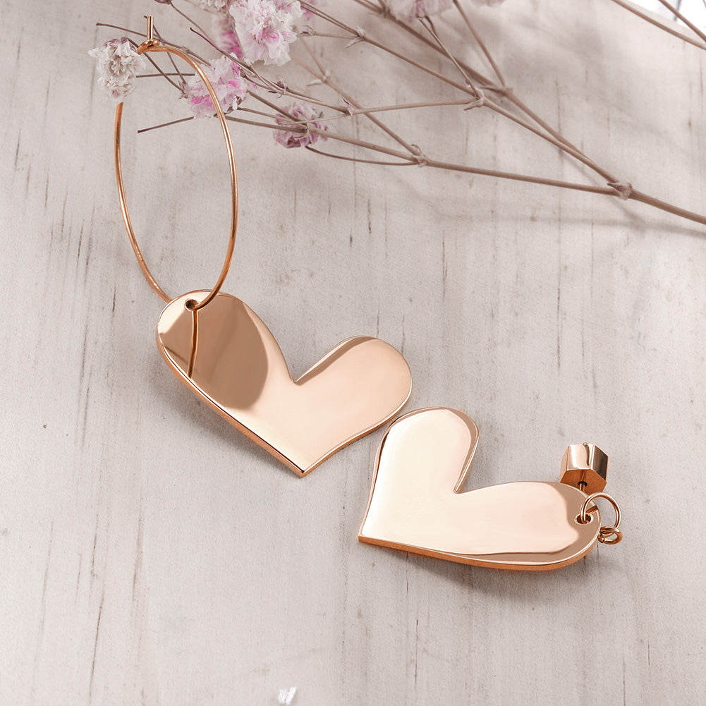 Heart Stud and Hoop