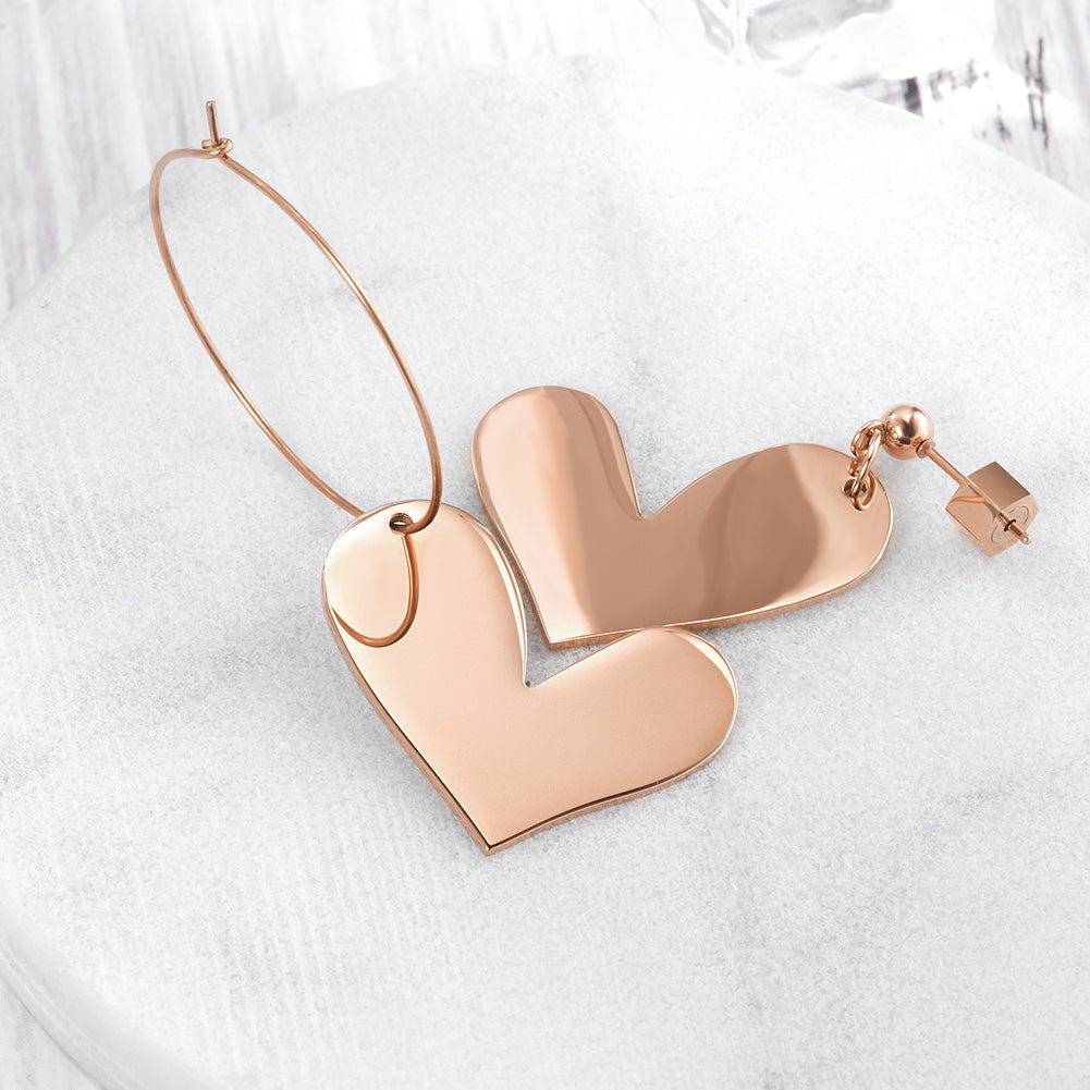 Heart Stud and Hoop