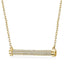 Gold Bar With Cubic Zirconia Necklace