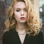 Gold Bar With Cubic Zirconia Necklace