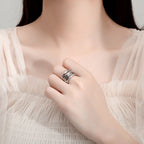 Silver Knot Cross Stack Ring