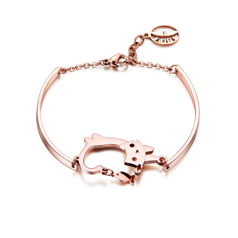 KITTEN CAT EATS FISH BANGLE